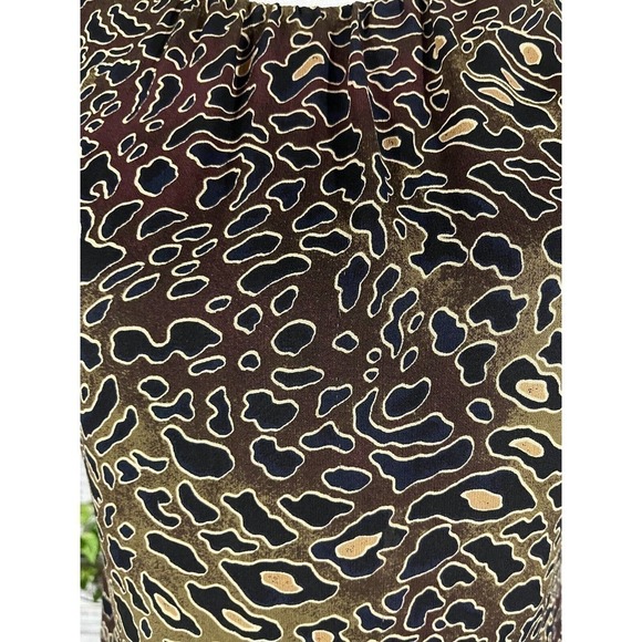 Tory Burch Blouse Tank size 2 Black Brown Cheetah Animal Sheer Cocktail Wedding - Picture 6 of 10